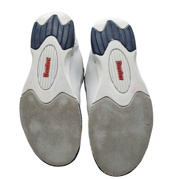 Dexter Men Bowling B895-8 Size 7.5 White Blue Lace Up Low Top Sneakers (189) - Picture 5 of 7